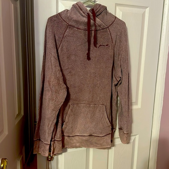 Ladies, maroon, soft and cozy pink collection sweatshirt - Picture 1 of 5